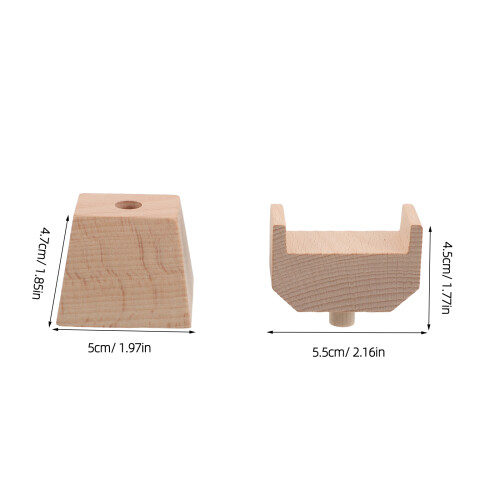 4Ensembles Blocs De Support Ponts Bois Beige Pour Rails De Train DIY 1