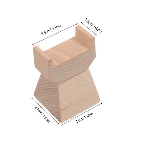 4Ensembles Blocs De Support Ponts Bois Beige Pour Rails De Train DIY 2