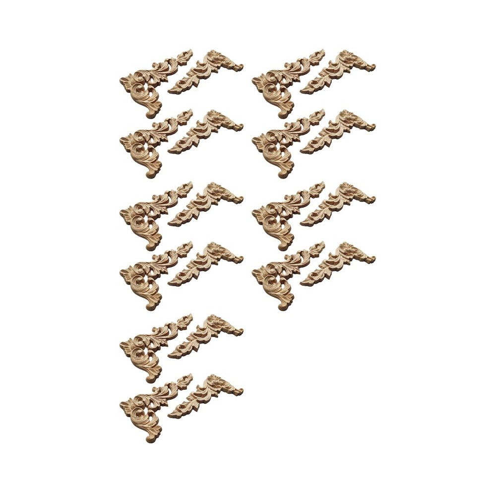 20Pcs Wood Carved Corner Onlay Applique Unpainted Frame Cupboard Cabinet Decal For Home Furniture Decoration A 6031416295265