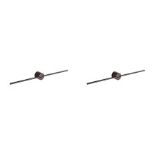2X Minimalist Walnut Towel Rack Bathroom Towel Holder Sliding Single Pole No Hole Bathroom Solid Wood Bracket 50cm