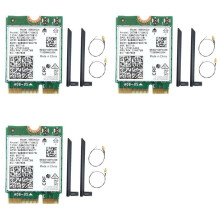 3X WLAN-Karte 9560NGW+2XAntenna 1730Mbps Wireless AC 9560 2.4G+5G BT 5.0 802.11Ac M.2 CNVI 9560NGW Wireless Adapter