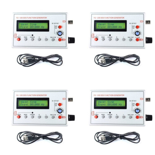 4X FG-100 DDS Function Signal Generator Frequency Counter 1Hz - 500KHz Module Sine+Square+Triangle +Sawtooth Waveform