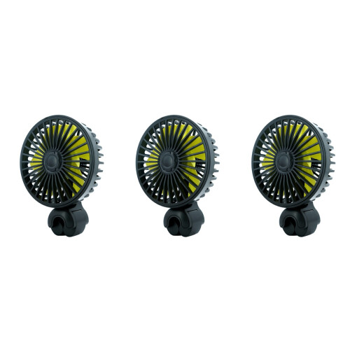 3Pièces Ventilateurs Air Refroidisseur Auto USB, Clip Noir Siège 2