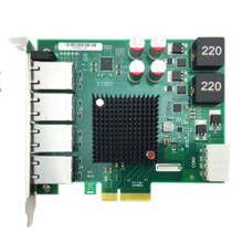 Tarjeta de Red Vision Frame Capture I350T4POE con Chip I350AM4, Cuatro Puertos RJ-45x4, PCIe2.0 X8 POE.