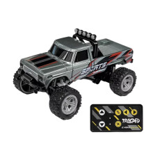 TRASPED RC Off-Road  Truck 1/64 Controle Remoto Escalada Carro Modelo 2.4G Controle Remoto Brinquedo Veículo Cinza