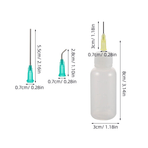2Sets Plastic Needle Tip Squeeze Bottles for Accurate Glue Dispensing 2