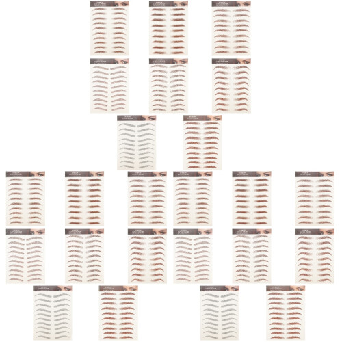 Girl Waterproof Eyebrow Stickers Brown Use 1