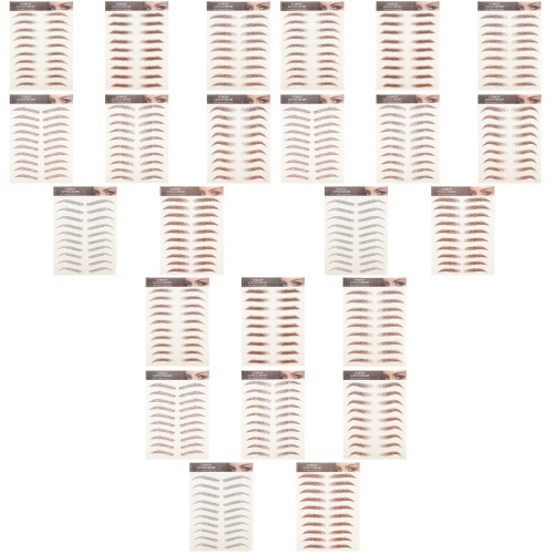 Girl Waterproof Eyebrow Stickers Brown Use 2