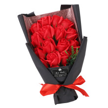 Realistic Plastic Rose Bouquet 18 Pieces