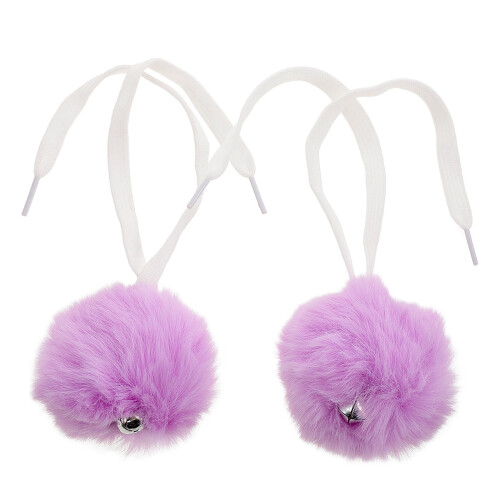 4Pièces Pompons Pour Roller Violet Avec Doux Décoratifs 1