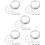 5Ensembles Réseau Vase Métal Argent Réutilisable 9