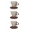 3Sets Handmade Ceramic Coffee Mugs Assorted Color Rustic Funnel Design 3