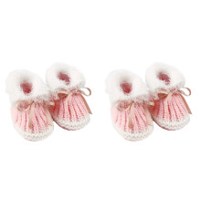 2Paren Baby Schoentjes Winter Roze Comfortabele Katoenen Babyslofjes