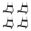 4Pièces Support Instrument Noir Design Moderne Pour Guitare 4