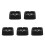 5Pcs Black Square Ashtray with 4 Rests for Home Office Table 6