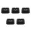 5Pcs Black Square Ashtray with 4 Rests for Home Office Table 7