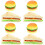 8Pcs Assorted Color Artificial Bread Sandwich Models Props 6