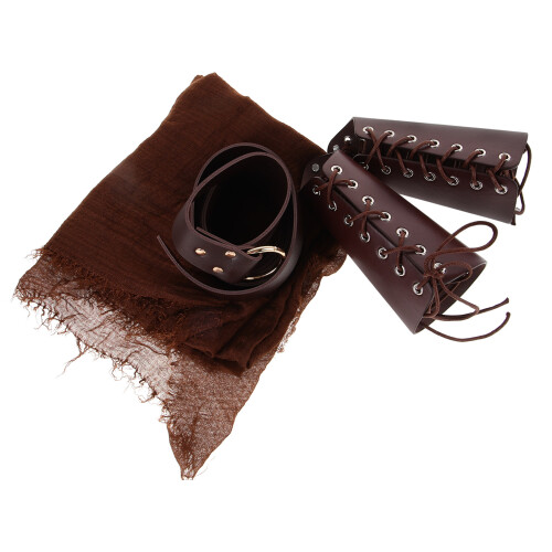 4Ensembles Kit Cosplay Cuir PU Clair Pour Fête 1