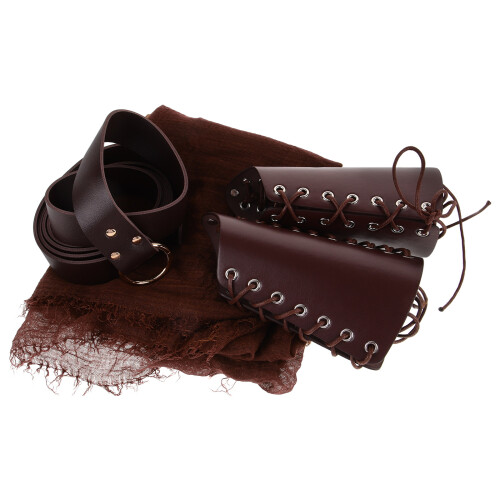 4Ensembles Kit Cosplay Cuir PU Clair Pour Fête 2