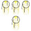 4Pièces Filet Football Training Polyester Pour Jardin Intérieur 4