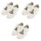 3Paires Chaussures Danse Blanches Confort En Caoutchouc 3