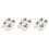 3Paires Chaussures Danse Blanches Confort En Caoutchouc 4