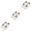 3Paires Chaussures Danse Blanches Confort En Caoutchouc 5