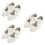 3Paires Chaussures Danse Blanches Confort En Caoutchouc 7
