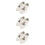 3Paires Chaussures Danse Blanches Confort En Caoutchouc 8