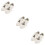 3Paires Chaussures Danse Blanches Confort En Caoutchouc 9