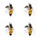 4Pcs Detailed Plastic Bee Figurine Multi-Color Science Educational Toy 3