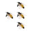 4Pcs Detailed Plastic Bee Figurine Multi-Color Science Educational Toy 4