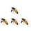 4Pcs Detailed Plastic Bee Figurine Multi-Color Science Educational Toy 6