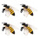 4Pcs Detailed Plastic Bee Figurine Multi-Color Science Educational Toy 7