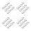 80Pcs Adjustable Silver Iron Spring Clips for Cloth Hangers Sturdy 6