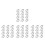 80Pcs Adjustable Silver Iron Spring Clips for Cloth Hangers Sturdy 7