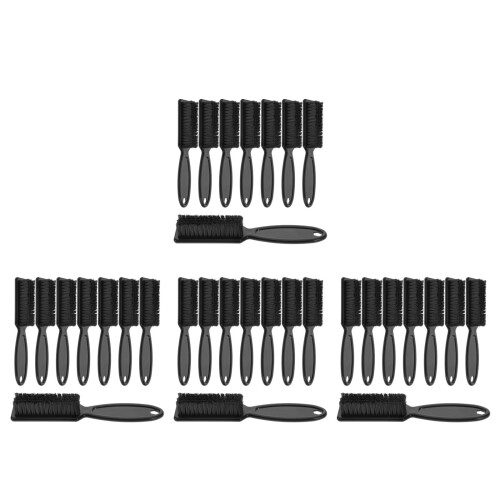32Pcs Black Beard Trimmer Cleaning Brushes for Men with Long Handle 1