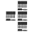 32Pcs Black Beard Trimmer Cleaning Brushes for Men with Long Handle 7