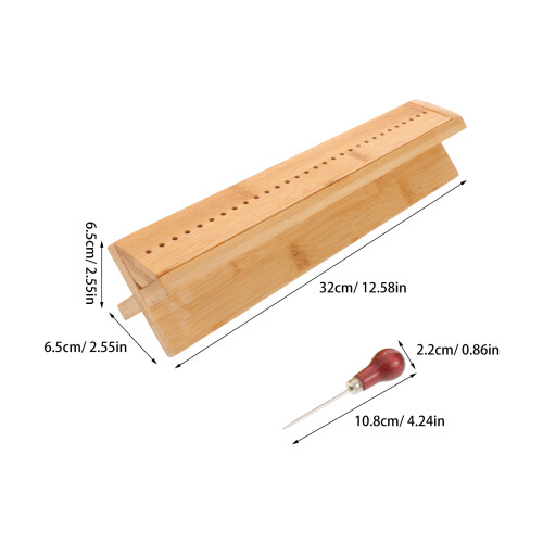 Bois Support Avec Poinçon Beige Guide Perçage Précis DIY 1