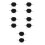 10Pièces Dotting Noir Acier Pour Nail Art Et 6