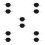10Pièces Dotting Noir Acier Pour Nail Art Et 7
