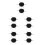 10Pièces Dotting Noir Acier Pour Nail Art Et 9