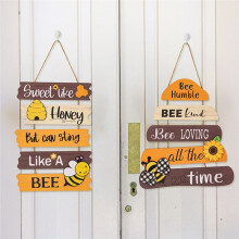 Décoration de Porte de Maison de Type B, Abeille Gentillesse Abeille Joyeux Thanksgiving Abeille Signe de Bienvenue Décoration de Porte D'Entrée