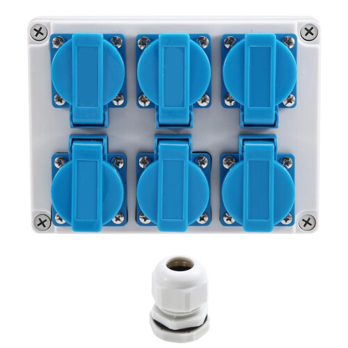 Outdoor Power Supply Construction Power Distributor 16A Power Socket Waterproof and Dustproof EU Plug