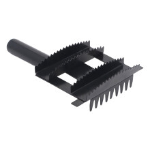 Pettine sfoltente per bestiame in ferro, 21,5 x 14 cm, nero