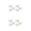 6Pcs White Plastic Baskets with Handles Small Storage Bins for Kitchen 9
