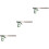 3Pcs Precision Stainless Steel Combination Square Woodworking Ruler 6