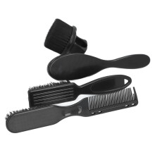 Beard Styling Brush Set 4pcs Nylon Hair Duster & Comb for Men Barber Shop