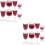 16Pcs Tiny House Mini Wine Glasses PVC Assorted Color Decor 7