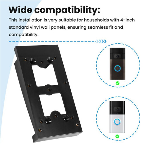 Support de sonnette en vinyle pour sonnette vidéo  2, 3Plus, 4, Battery Pro/ et 1re génération - 1 pack 2